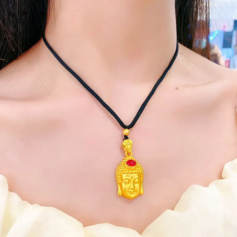 INFINIONLY Oro Collane Ciondolo in Acciaio Inossidabile da Uomo Donna Ciondolo del Buddha Collana Amuleto Adolescenti Accessori di Tendenza