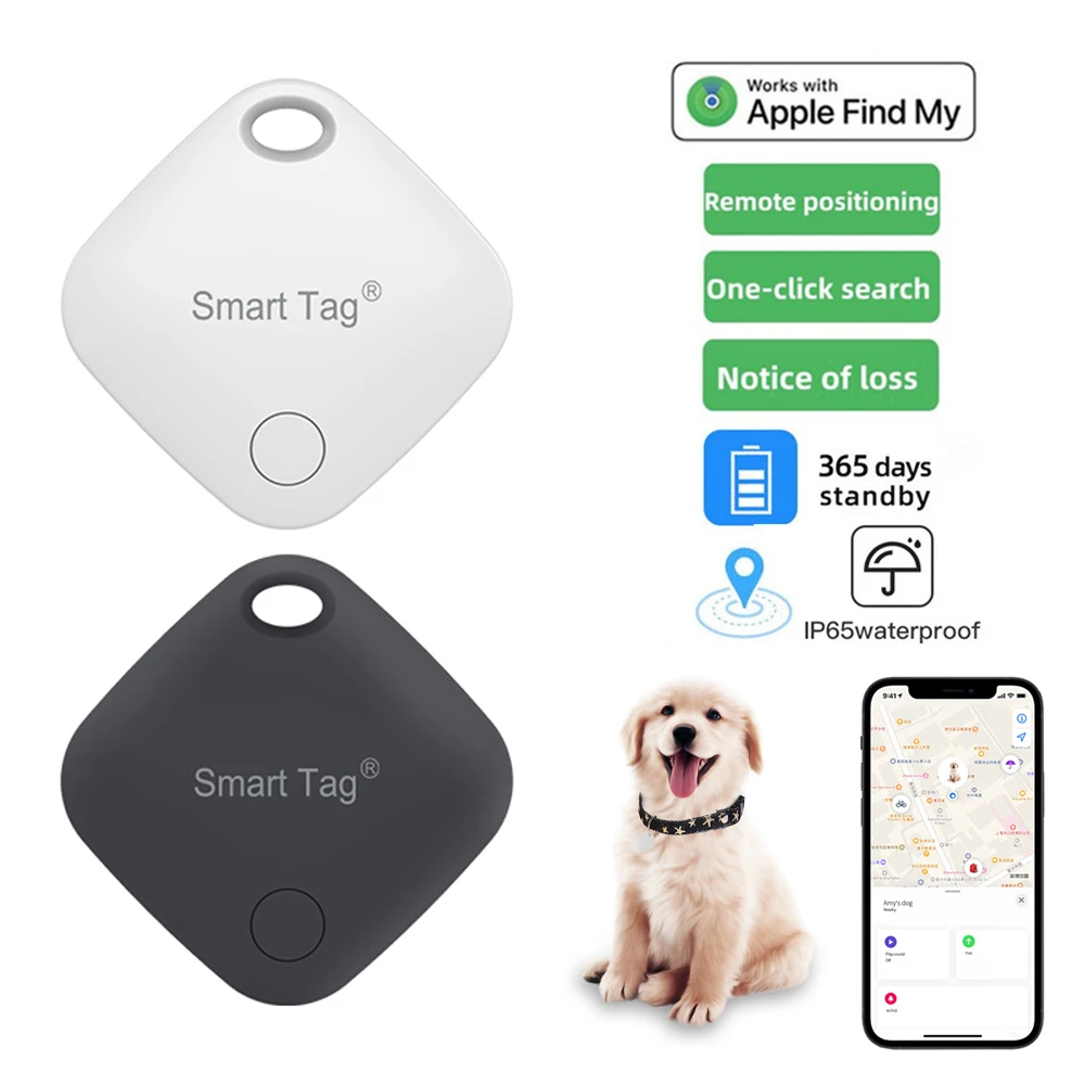 Bluetooth Tracker Smart Tracker Wallet Tracker Pet GPS Tracker Smart Bluetooth Anti-lost Device Mini GPS Tracker for Wallet Kids Dog Key Finder IOS Find My App