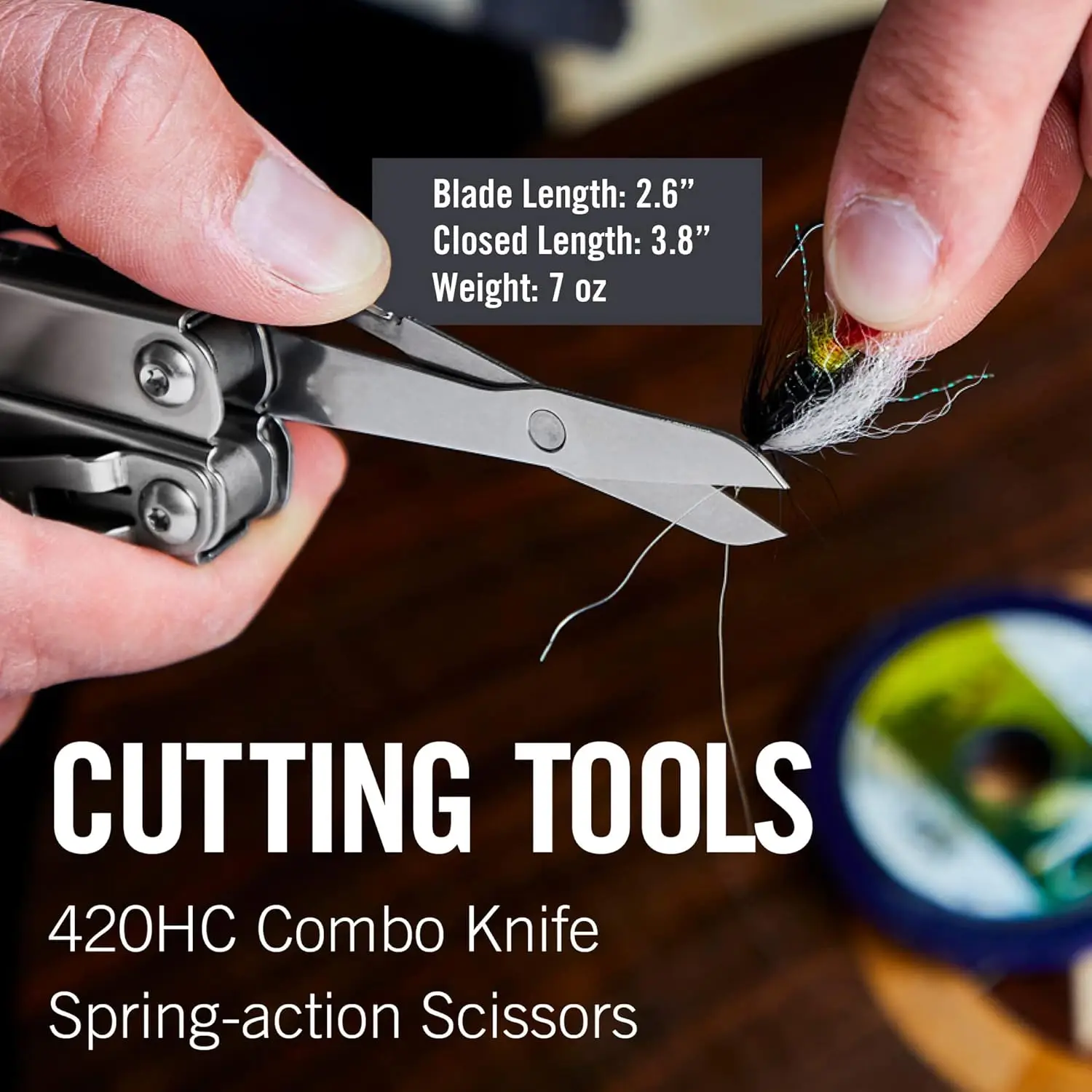 LEATHERMAN, Wingman Multitool with Spring-Action Pliers and Scissors, StainlSteel