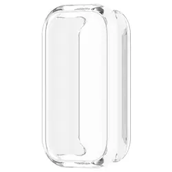 Premium Soft TPU Protective Shell for Xiaomi and Redmi Smart Bands - Full Coverage Screen Protector & Bumper Case (Transparent)