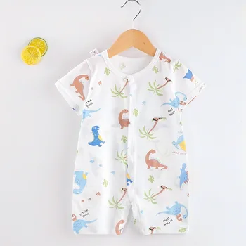 Baby Bodysuit Cotton Climbing Clothing for Boys Girls Summer Outfit Newborn Toddler Baby Short Sleeve Romper for 0-24Months