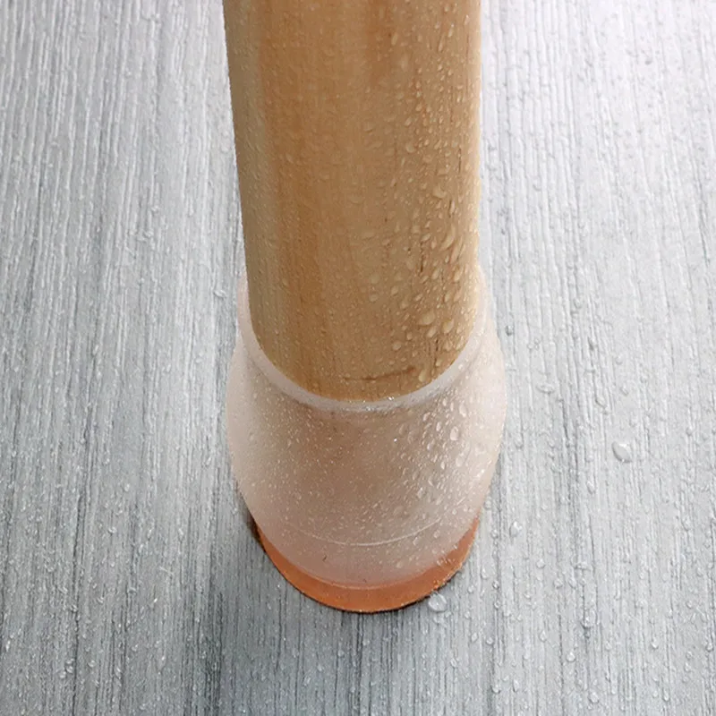 Set of 4 Premium Silicone Chair Leg Protectors with Non-Slip Felt Pads