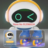 360 ° Rotation Remote Control Robot Model Early Education Puzzl Dance High Tech Cool Lighting Boy Light RC Robot Children Gift 2