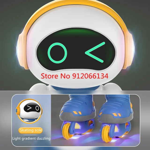 360 ° Rotation Remote Control Robot Model Early Education Puzzl Dance High Tech Cool Lighting Boy Light RC Robot Children Gift 2