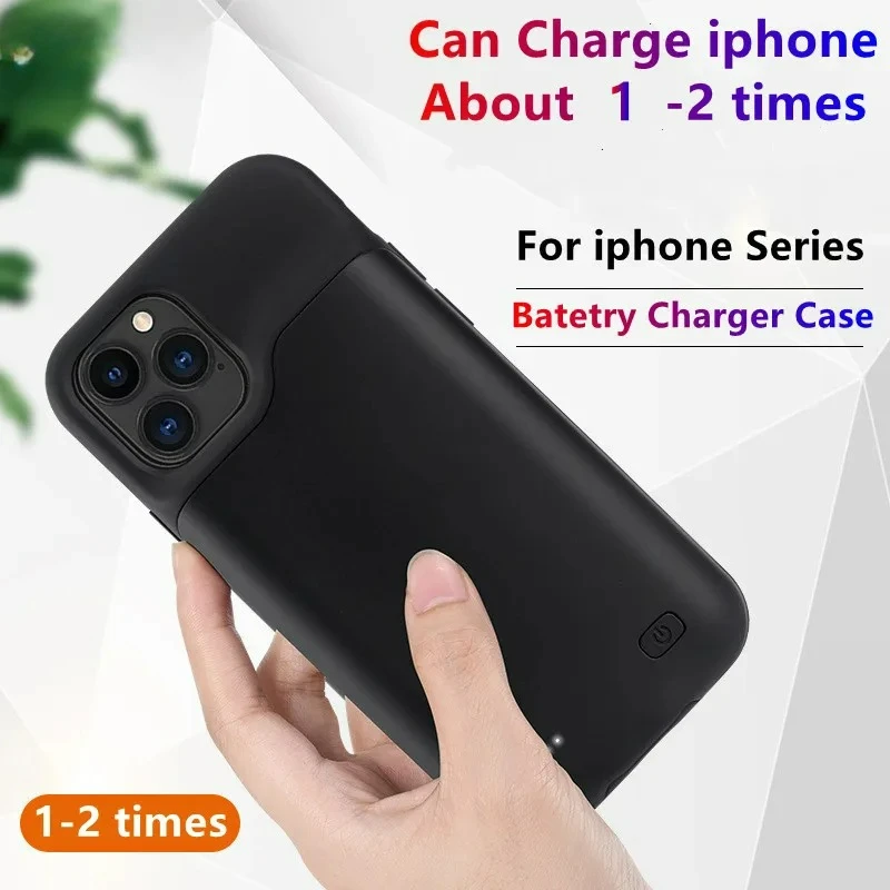 아이폰 17 16 15 14 13 12 11 X 시리즈 8 7 6 SE 2 대용량 6000mAh 휴대용 배터리 케이스
