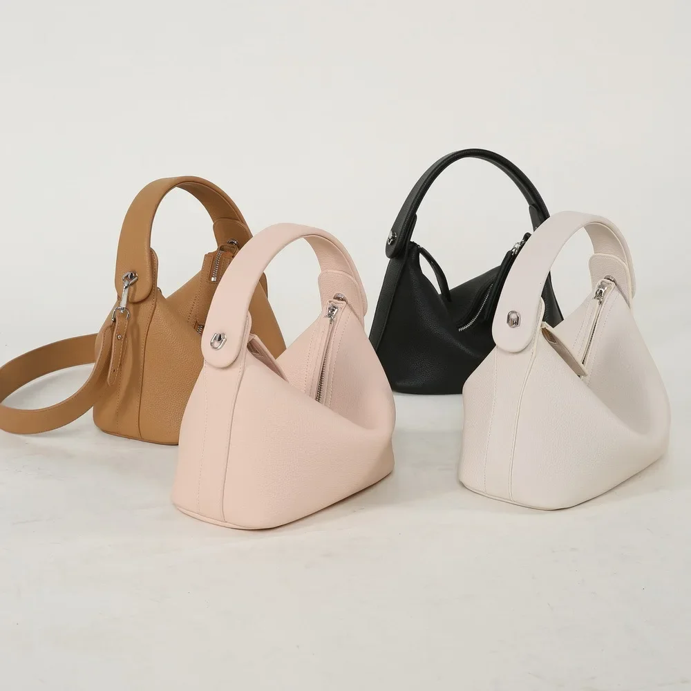 

Новинка 2024, модная женская сумочка из мягкой кожи с короткими ручками, вместительная сумка-тоут, сумка через плечо, Повседневная офисная Сумка-Кроссбоди