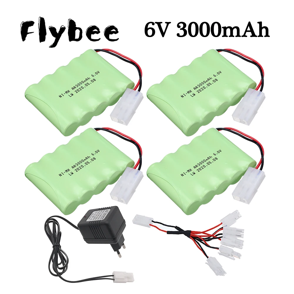 

Никель-металл-гидридный аккумулятор AA 6 В, 3000 мАч, вилка Tamiya для радиоуправляемых игрушек, автомобилей, танков, роботов, оружия, стандартная батарея для радиоуправляемой лодки 6 В, перезаряжаемая батарея