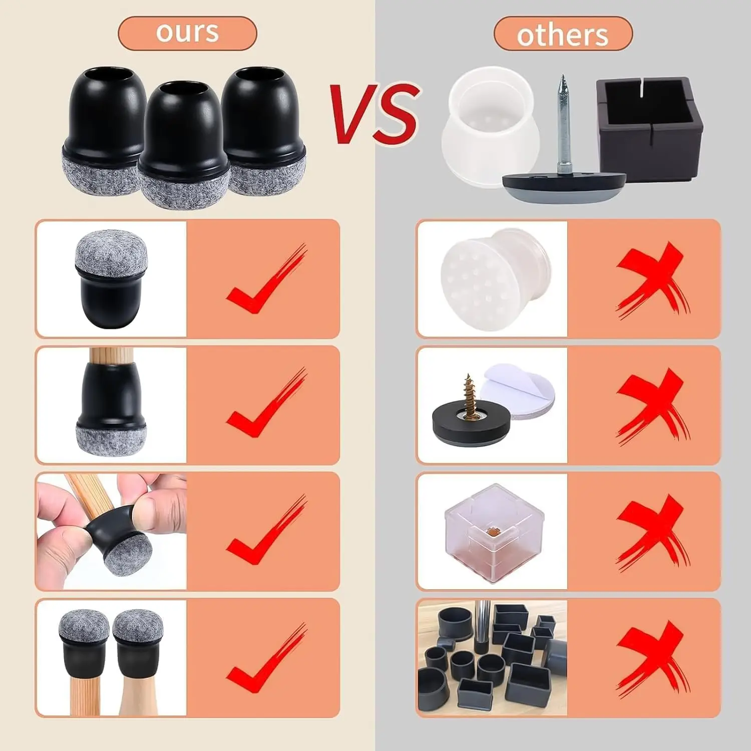 Chair Leg Floor Protectors Foot Cover Diagonal Thick Wrap Felt Pads Silicone Furniture Table Feet Protect Hardwood Floors chair leg caps,chair leg protector,furniture foot protector,furniture leg pads,furniture foot pads,furniture leg caps,rubber furniture feet pads,furniture feet