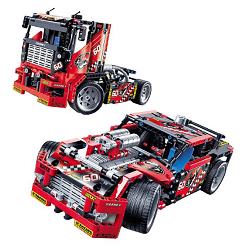 

3360 Race Track Truck Building Block Technology Racing Car Model Toy