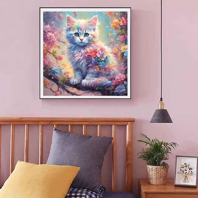 고양이 소재의 다이아몬드 페인팅을 통해 고요함과 창의성의 세계를 탐험하세요.