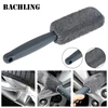 2Piece Car Wash Brush Microfiber Tire Scrubber Wheel Brush Trunk Dust Remover Car with Plastic Handle Auto Washing Cleaner Tools 3