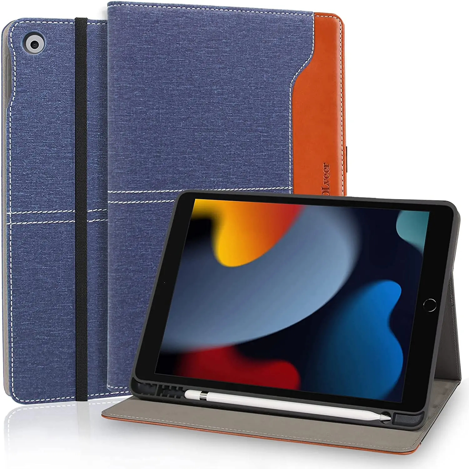 

ipad 10”2 case for business style for ipad 10”2 case 9th generation ipad 10”2 case with pencil holder pu protective case 2021