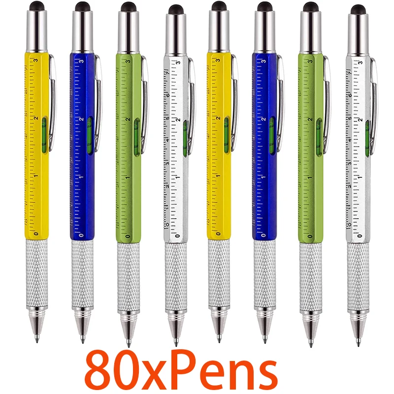 80 Pz 6-In-1 Multi Tool Tech Pen Gadget Strumenti Per Gli Uomini Cool Pen Regali Per Gli Uomini