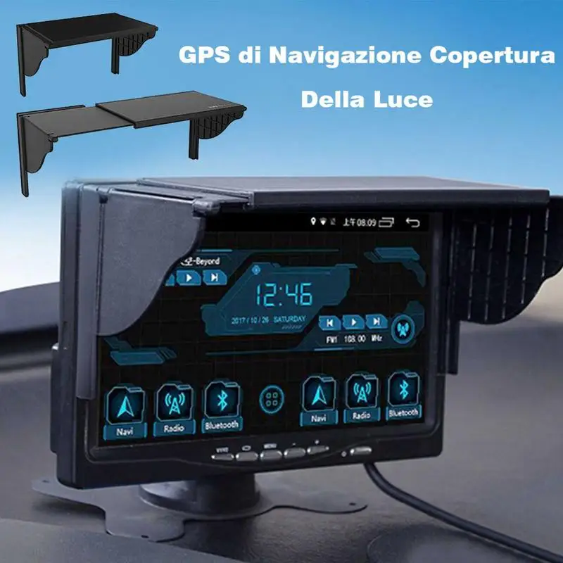 자동차 GPS 차양 커버, GPS 네비게이터 선 바이저, 쉐이드 배리어 라이트 커버, 자동차 인테리어 액세서리