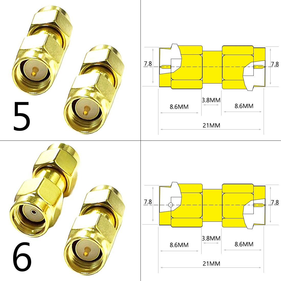 DexMRtiC SMA Male / Female RF Coax Adapter Connector Straight Right Angle T Type Splitter Goldplated NEW Wholesale