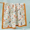 6 Layers Muslin Cotton Baby Receiving Blanket Infant Kids Swaddle Wrap Blanket Sleeping Warm Quilt Bed Cover Muslin Baby Blanket 4