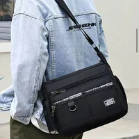 Sac à bandoulière d'affaires pour hommes avec poches multicouches, bandoulière réglable pour le travail et les voyages 5