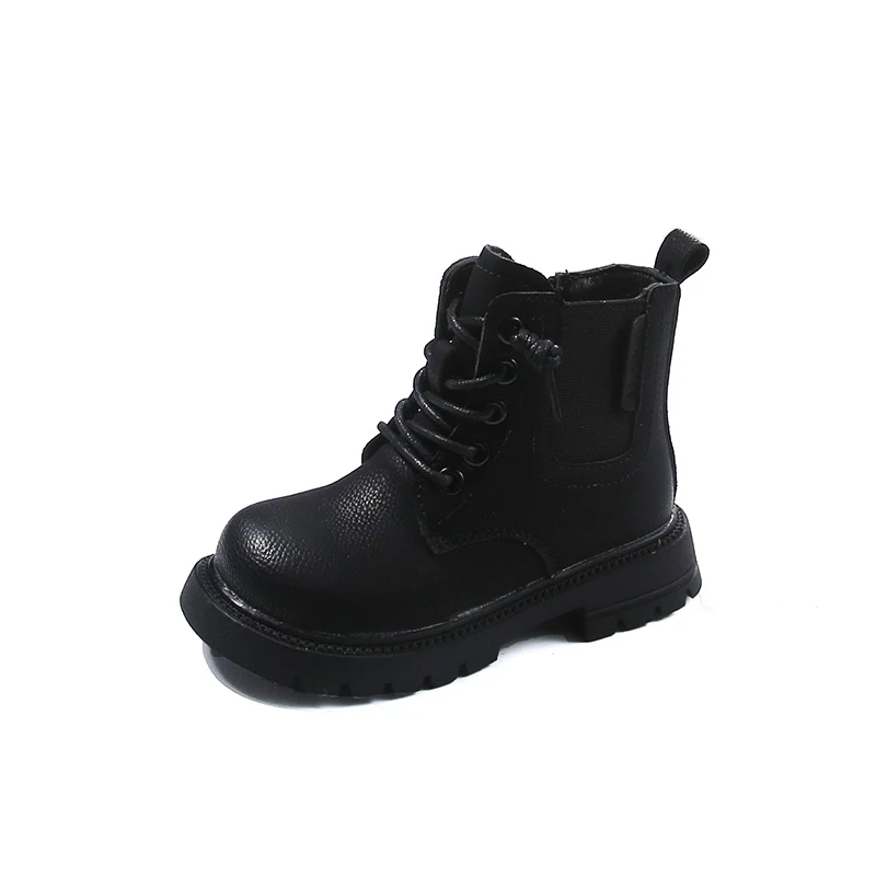 Girls Korean Style Leather Short Boots