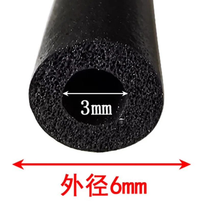 1M/3M/5M Rubber Foam Strip Hollow Circular Tube Shock Absorption Sealing Strip for Sound Insulation