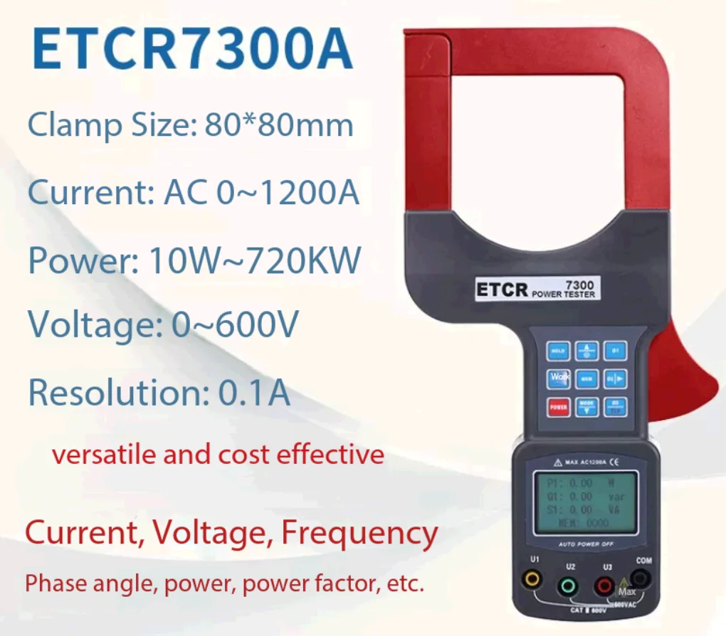 ETCR7000/B Large-Range Clamp Meter/High Current Clamp Meter/Leakage Current Test