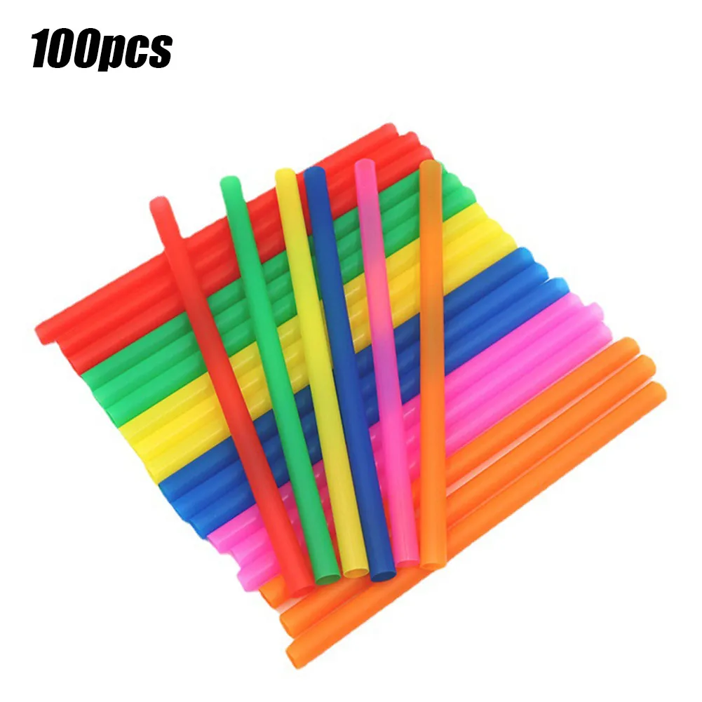 

100pcs Boba Straws Massive 11mm Bore For Milk Smoothie Beverage Thick Straw For Boba Tea Milkshake Bar Drinking Accessories