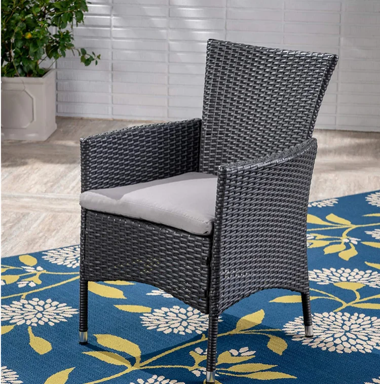 

outdoor rattan armchair patio wicker furniture set recliner steel frame garden bench balcony beach patio chair