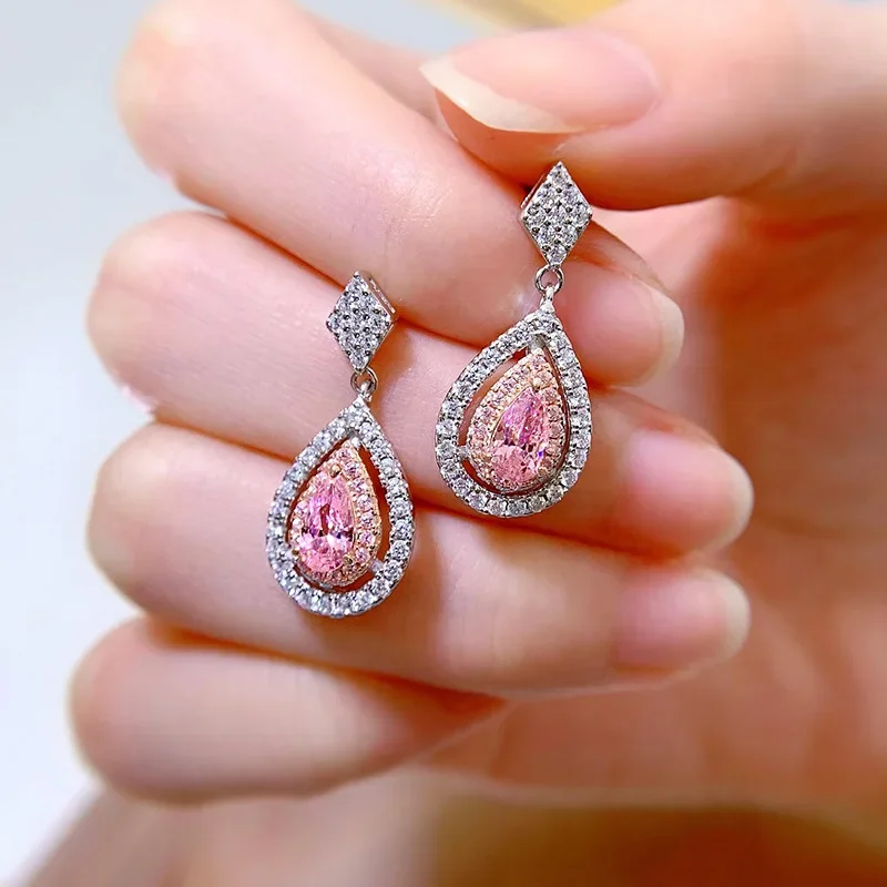 

Серьги-подвески женские из серебра 925 пробы с бриллиантами