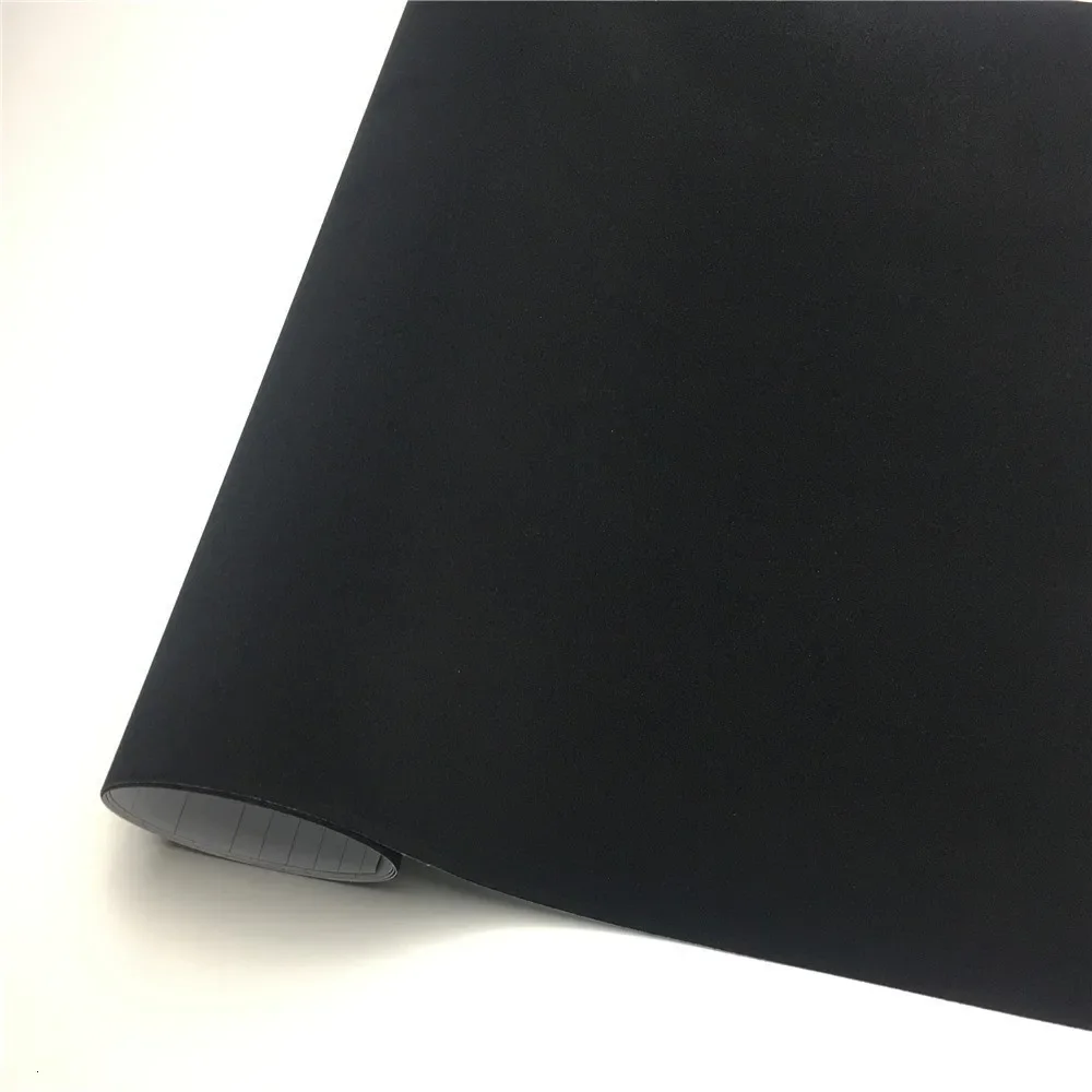 Vinilo autoadhesivo de tela de gamuza aterciopelada de primera calidad para envolver el coche