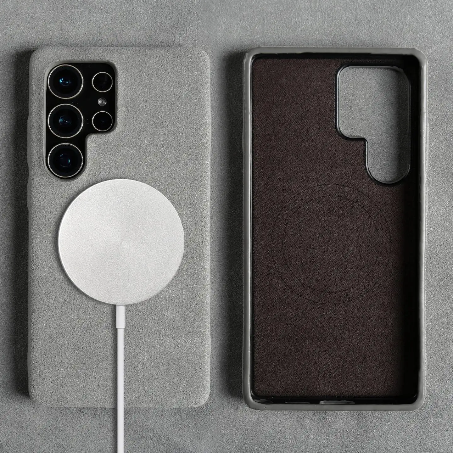 Premium Full Coverage Magnetic Alcantara Phone Case with MagSafe Compatibility