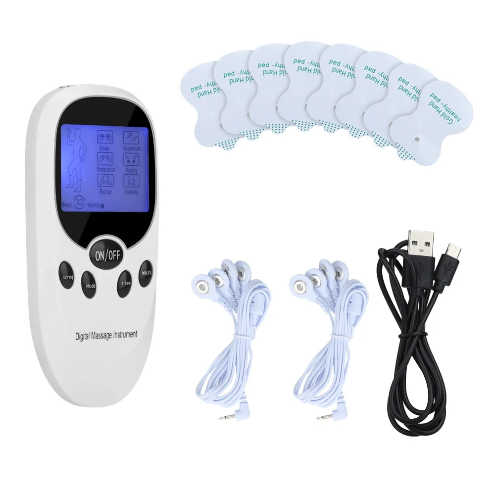 TENS Body Massager 6 Modes Digital Acupuncture EMS Therapy Device Electric Pulse Muscle Stimulator Pain Relief for Whole Body airsidun cordless electric scalp massager 14 vibrating contacts 6 adjustable modes for pain anxiety relief stress relief