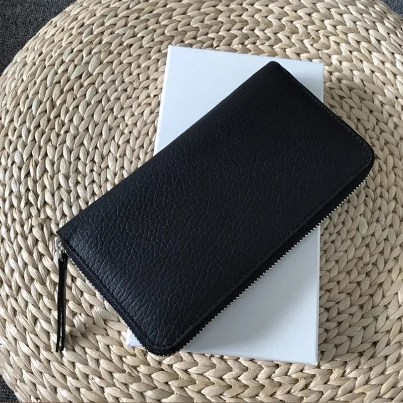 Cowhide Long Zipper Wallet