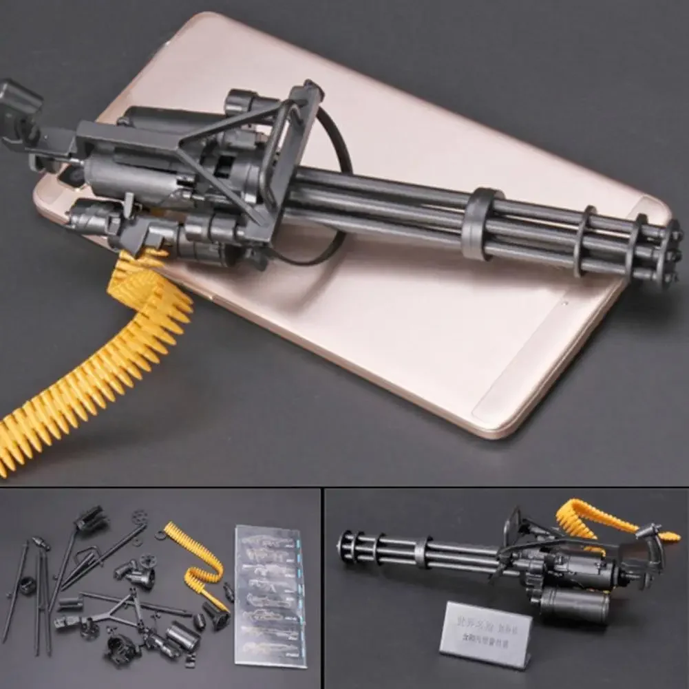 1:6 skala M134 Gatling Minigun plastikowe 4D pistolet Model T800 ciężka maszyna pistolety + Bullet pas dla 12 Cal Action Figures