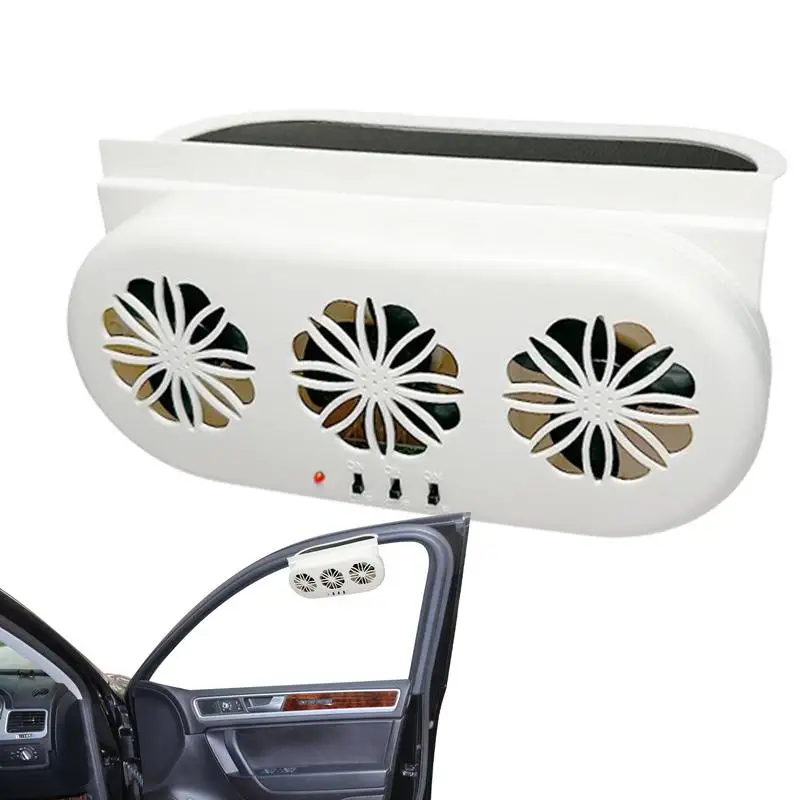 

Car Window Fan Solar Powered Wireless Auto Exhaust Cycle Ventilation Fan Three-Sided Fan Design Cooling Tool For RVs Sedans SUVs