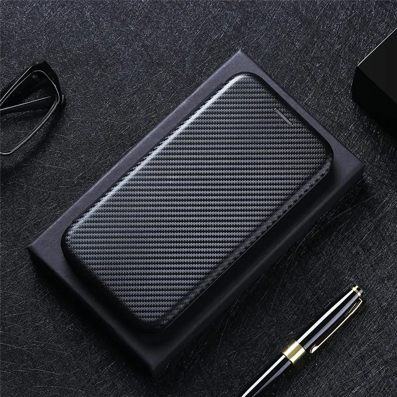 Magnetic Leather Card Holder Flip Case Cover - Premium Book Style