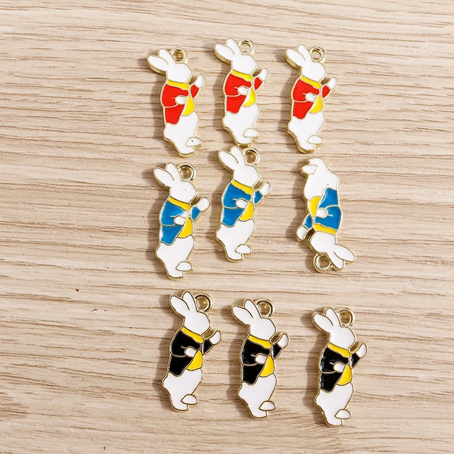 10pcs/lot Cartoon Animal Charms for Jewelry Making Enamel Bee Dog Cow  Charms Pendants for DIY Necklaces Earrings Gifts - AliExpress