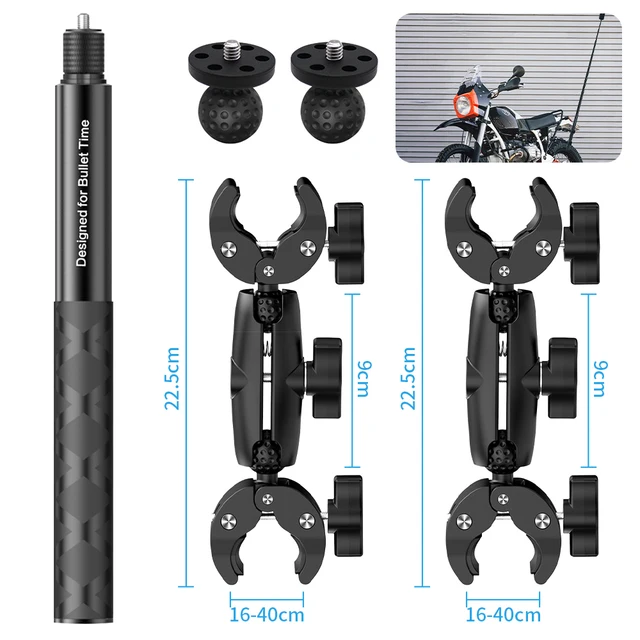 For Insta360 x2 x3 x4 x5 Motorcycle Bike Mount Selfie Stick for Insta 360 x2 x3 x4 x5 Moto Monopod Handlebar Accessories Kit