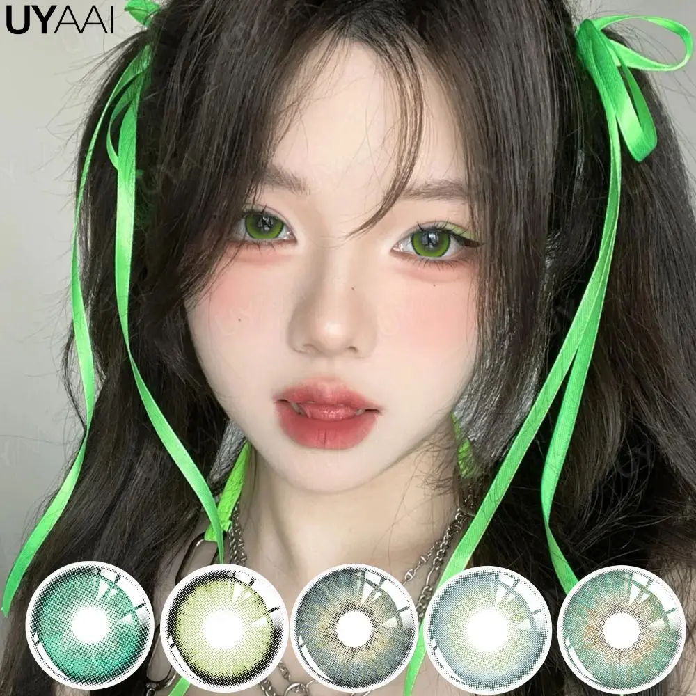 Natural Green Colored Contacts - Enhancing Yearly Lenses