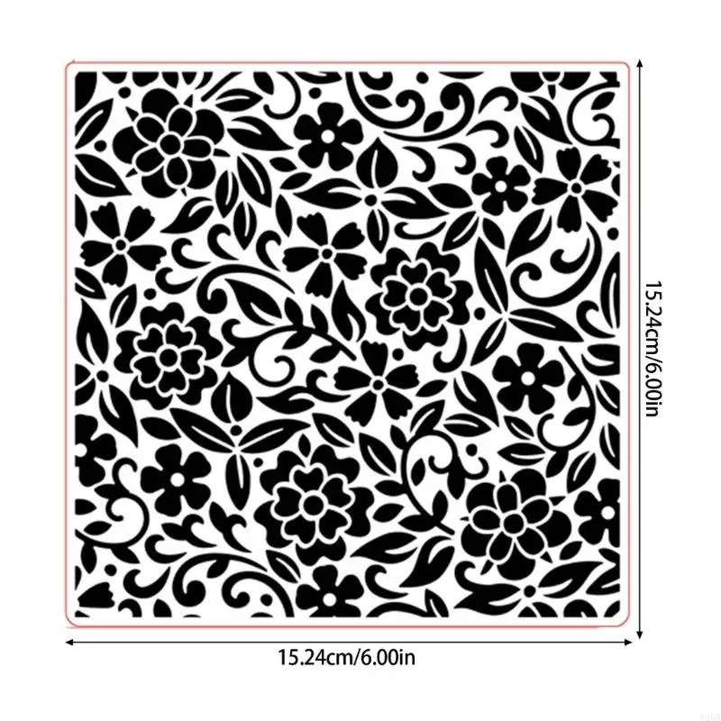 나뭇잎 꽃 엠보싱 폴더 카드 만들기 저널 사진 앨범 장식을위한 예술적 스크랩북 템플릿