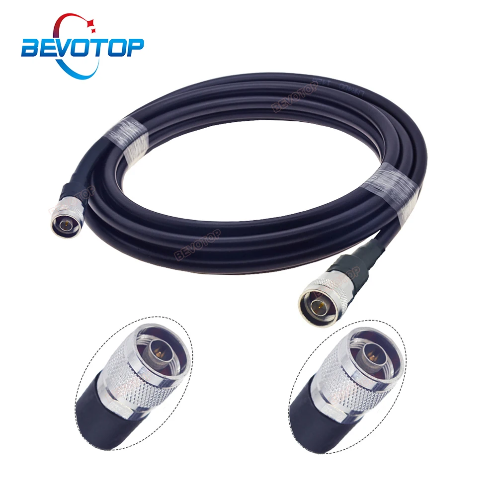 Bevotop n tipo Lmr400 Cabo n Macho para n Macho Lmr400 Trança Jumper para 4g Lte Amplificador Celular Sinal de Telefone Celular Impulsionador