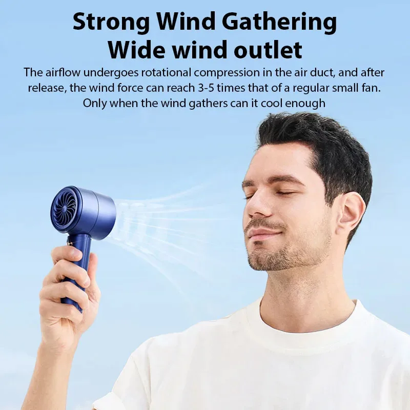 Mini Handheld Fan USB Fast Charging Portable Air Calculating Mute Personal...