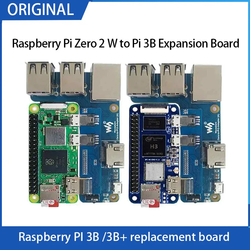 

Raspberry Pi Zero 2 W to Pi 3B Expansion Board 4 X USB Zero-to-Pi3-Adapter (B) Raspberry PI 3B 3B+ Replacement Board