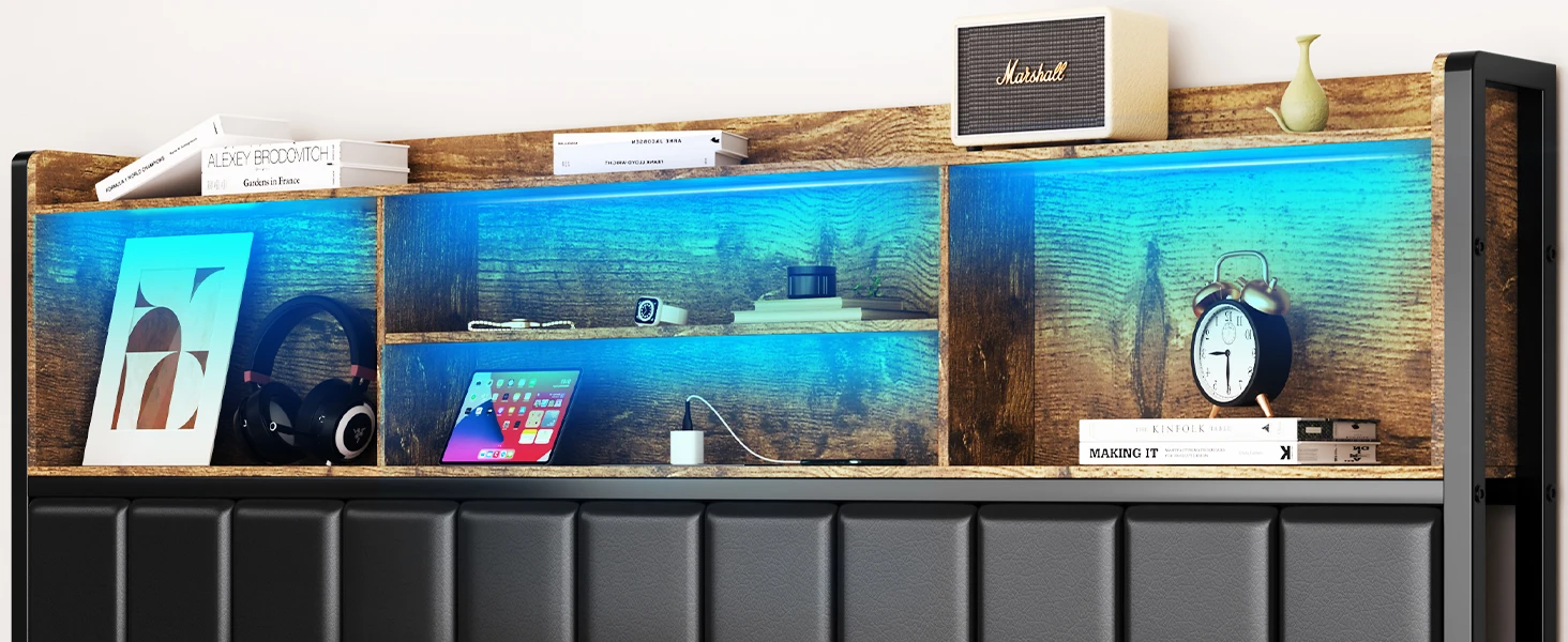  bed frame with light