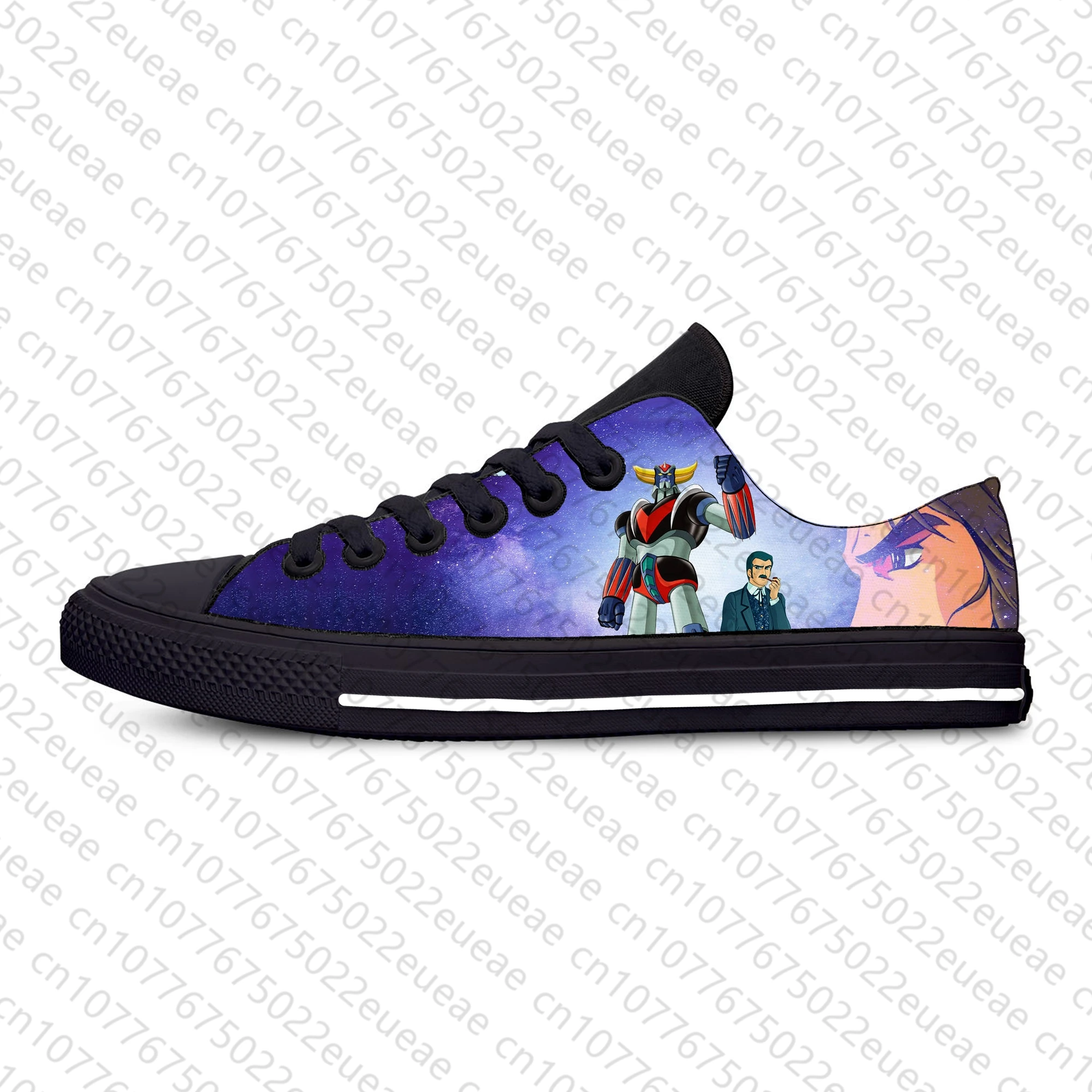 Hot UFO Robot Goldrake Grendizer Anime Gurendaiza Casual Cloth Shoes Low Top Lightweight Breathable 3D Print Men Women Sneakers 5