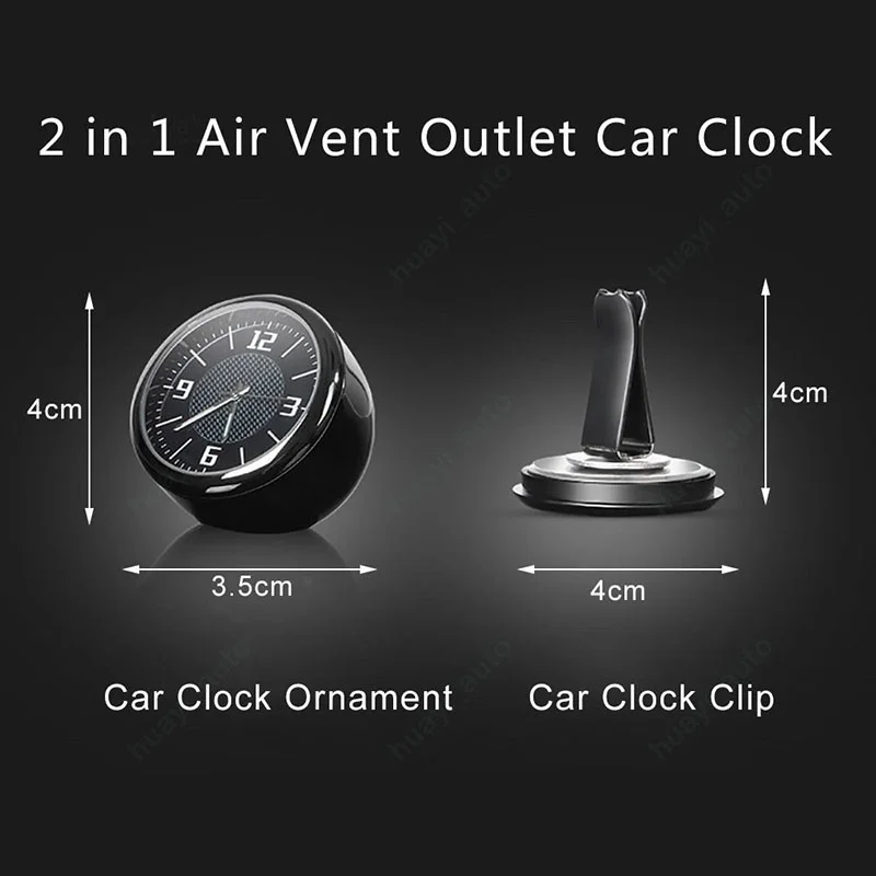 Auto Mini Orologio Per Auto Aria Condizionata Vent Cruscotto Adesivo Decorativo Per Toyota GR Sport Corolla Yaris Hilux Agyo Rav4 Camry - Image 5