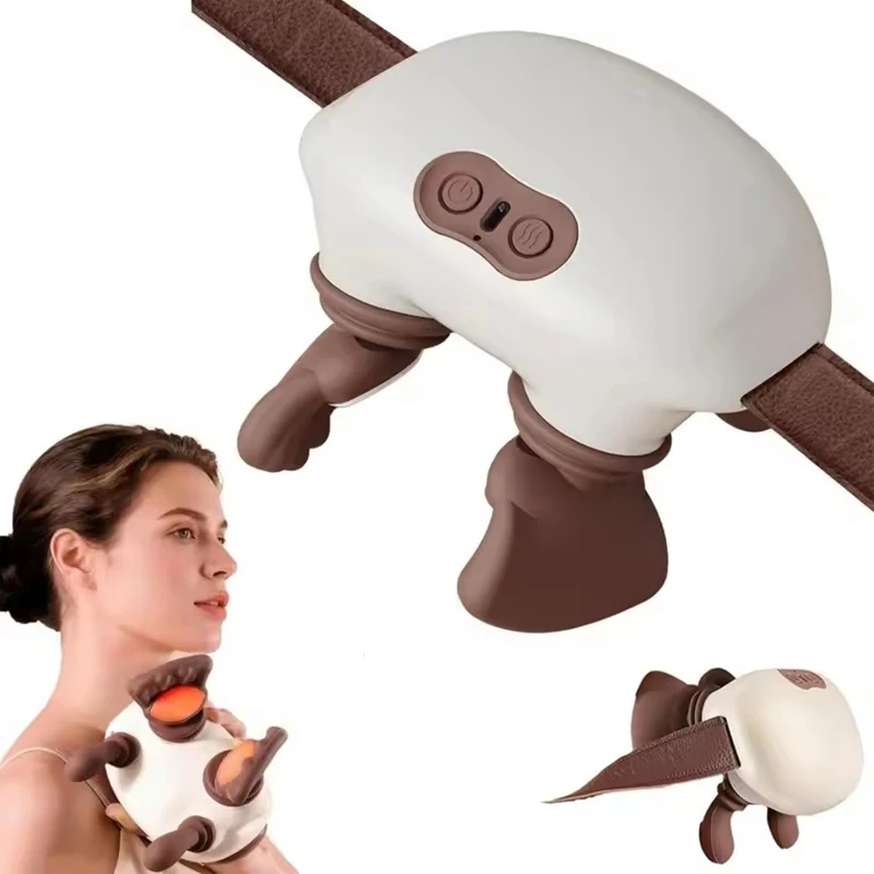 Bionic Neck Massager Portable Shiatsu Shoulder Massager Electric Deep Tissue Massage, Simulated Human Hand Design Muscle Relax