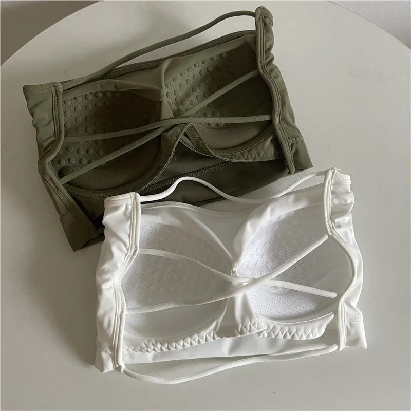 Description Picture 6 of itemSeamless Tube Top Ice Silk Sexy Wrap Chest for Women Push Up Bras Strapless Underwear Solid Color Bralette Lingerie Tops
