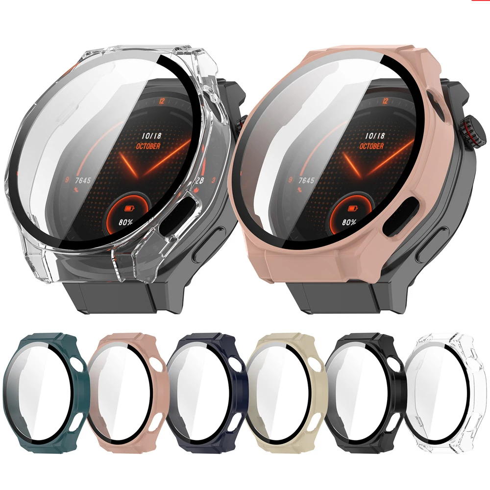 Smartwatch Tempered Glass Protective Case Cover - Full Screen Guard