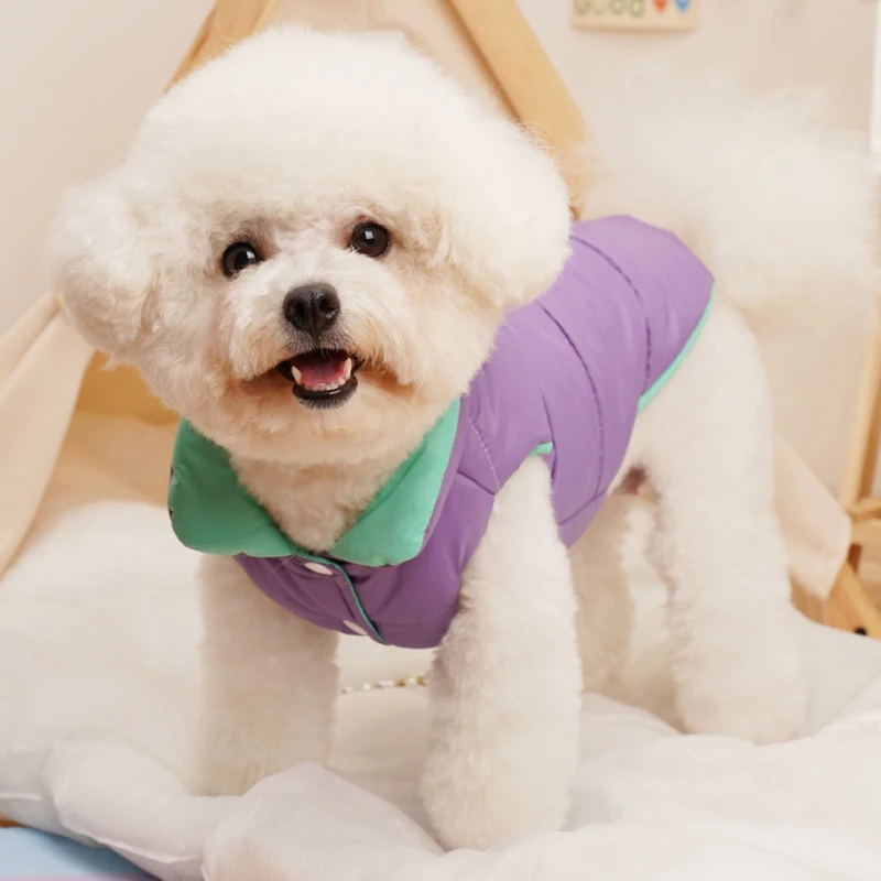 Double-Sided Pet Dog Clothes Warm Coat Jacket Winter For Small