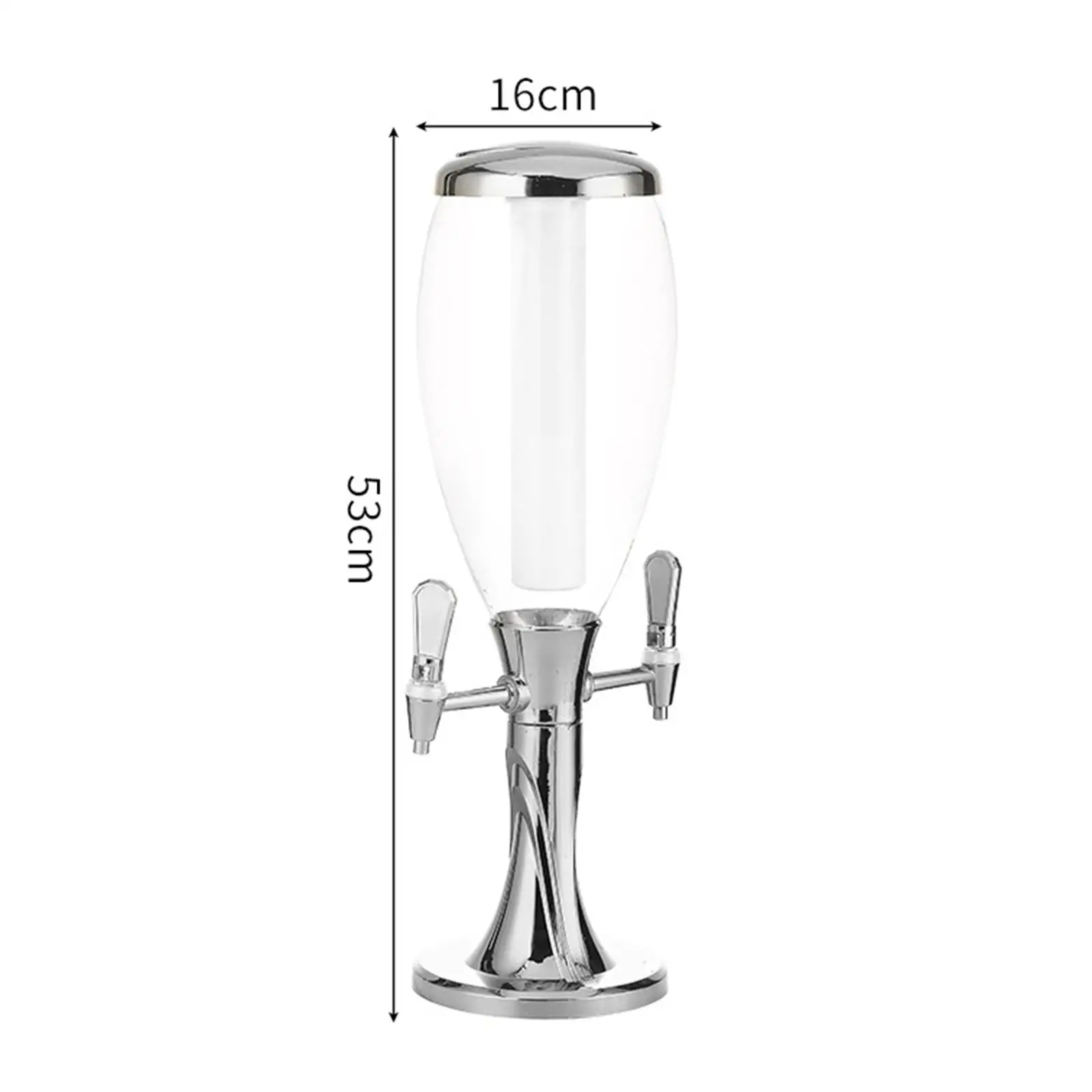 Beer Tower Beer Pourer Stable 1.5L to 3L with Colorful Light Beer Dispenser with Spigot for Bars Rvs Kitchens Gameday Outdoor