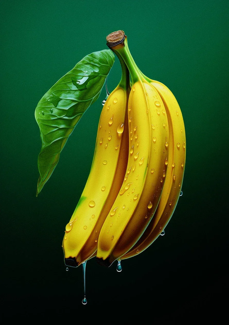Blueberry Banana Orange Print Simple Fruit Restaurant Fruit Wall Decor Colorful Food Poster Kitchen Wall Art Fresh Berry Print